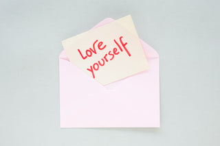 'Love Yourself' letter in a pink envelope - Valentines Day