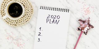 Notepad with 2020 New Year’s Resolutions