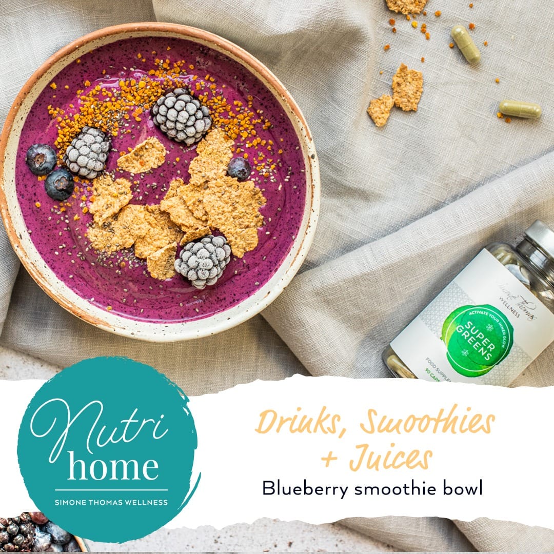 Simone Thomas Wellness Nutrihome Blueberry Smoothie Bowl