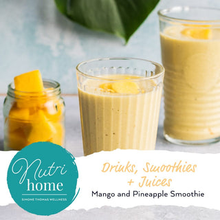 Simone Thomas Wellness Mango and Pineapple Smoothie Nutrihome Recipe