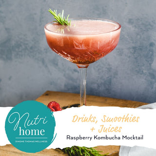 Simone Thomas Wellness Raspberry Kombucha Mocktail Nutrihome Recipe